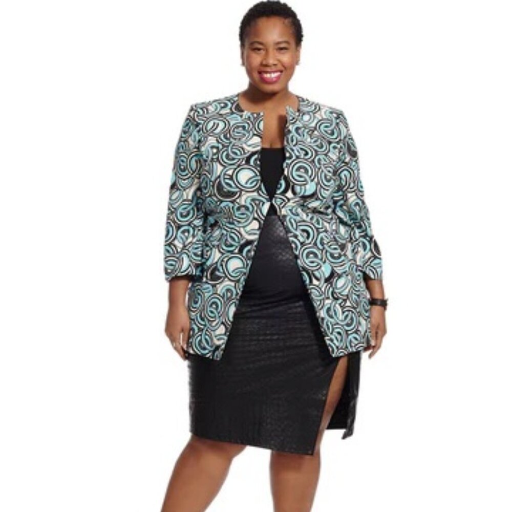 Funky, Retro Open Blazer Jacket Kaspar Size 24